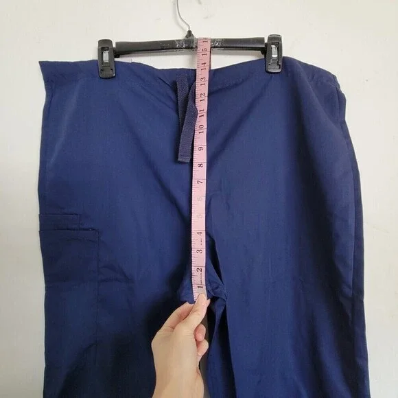 NEW UA Scrubs Navy Blue Men's Multi Pocket Drawstring Long Pants Size Small